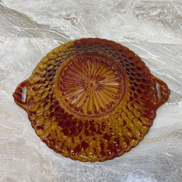 Vintage Red Glass Candy Dish Set Of 2 - Picture 10 of 10